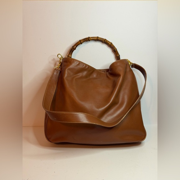 Gucci Handbags - Vintage Gucci Bamboo Top Handle Hobo Shoulder Bag